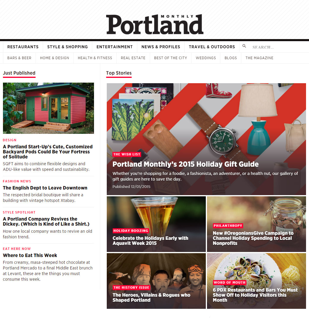 Portland Monthly Screenshot